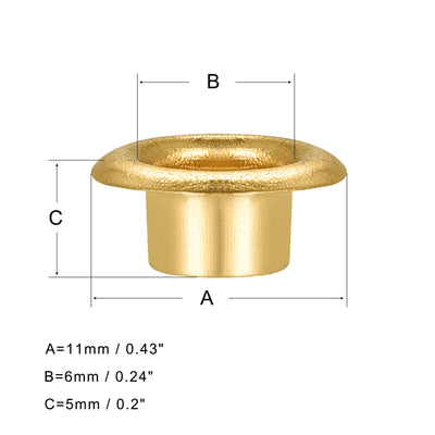 Harfington Eyelets with Washers - Iron Hollow Rivets Grommets Set