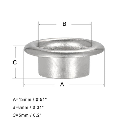 Harfington Eyelets with Washers,  Iron Hollow Rivets Grommets Kit for Leather