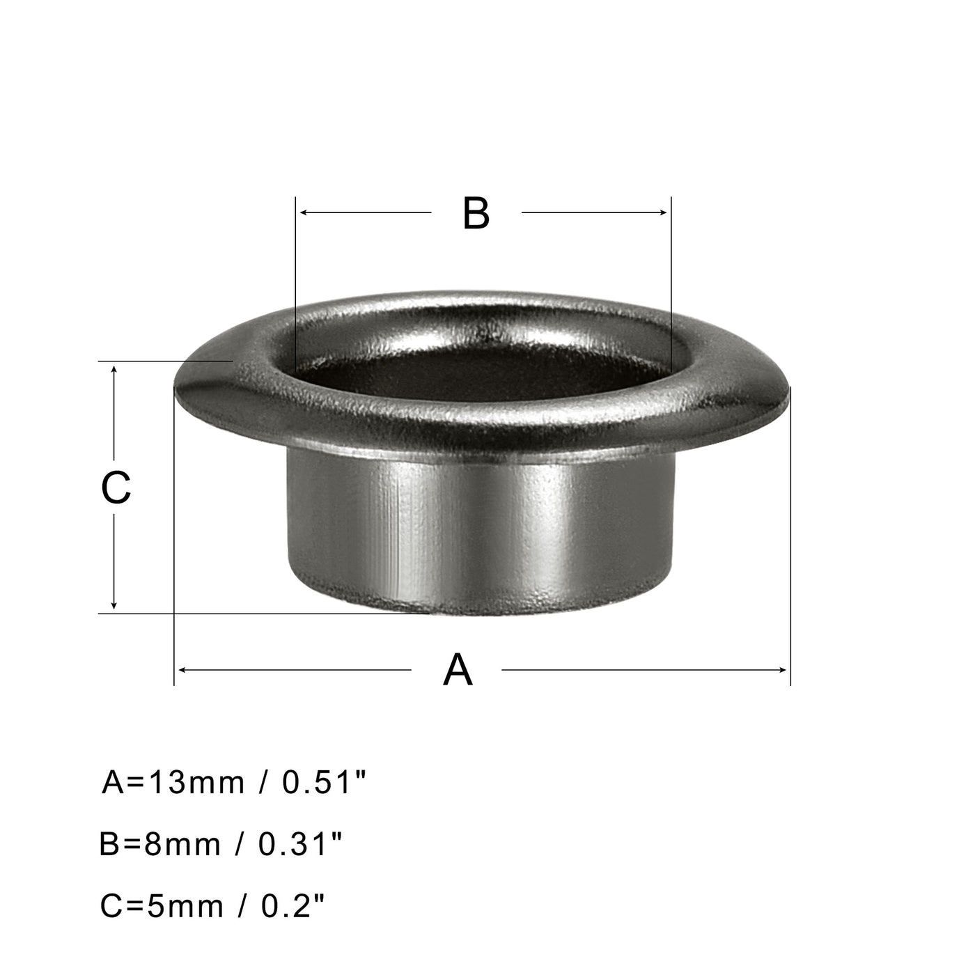 Harfington Eyelets with Washers,  Iron Hollow Rivets Grommets Kit for Leather