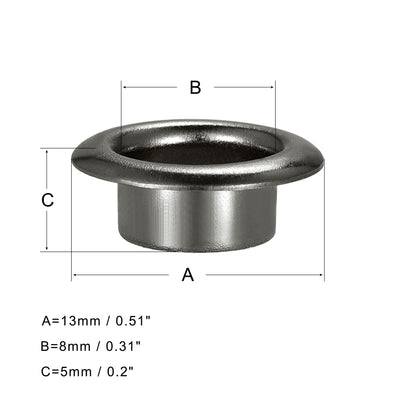 Harfington Eyelets with Washers,  Iron Hollow Rivets Grommets Kit for Leather