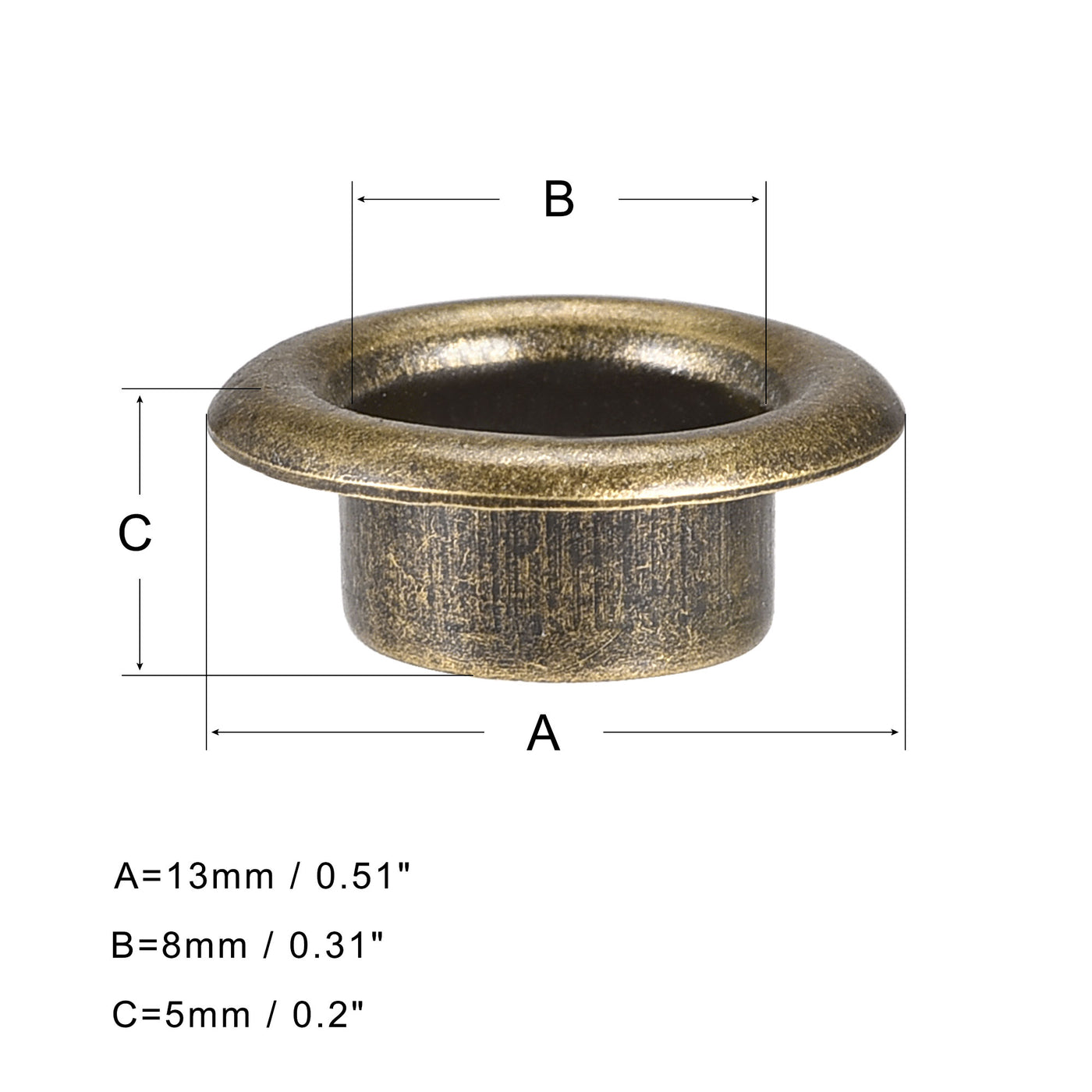 Harfington Eyelets with Washers -  Iron Hollow Rivets Grommets Kit