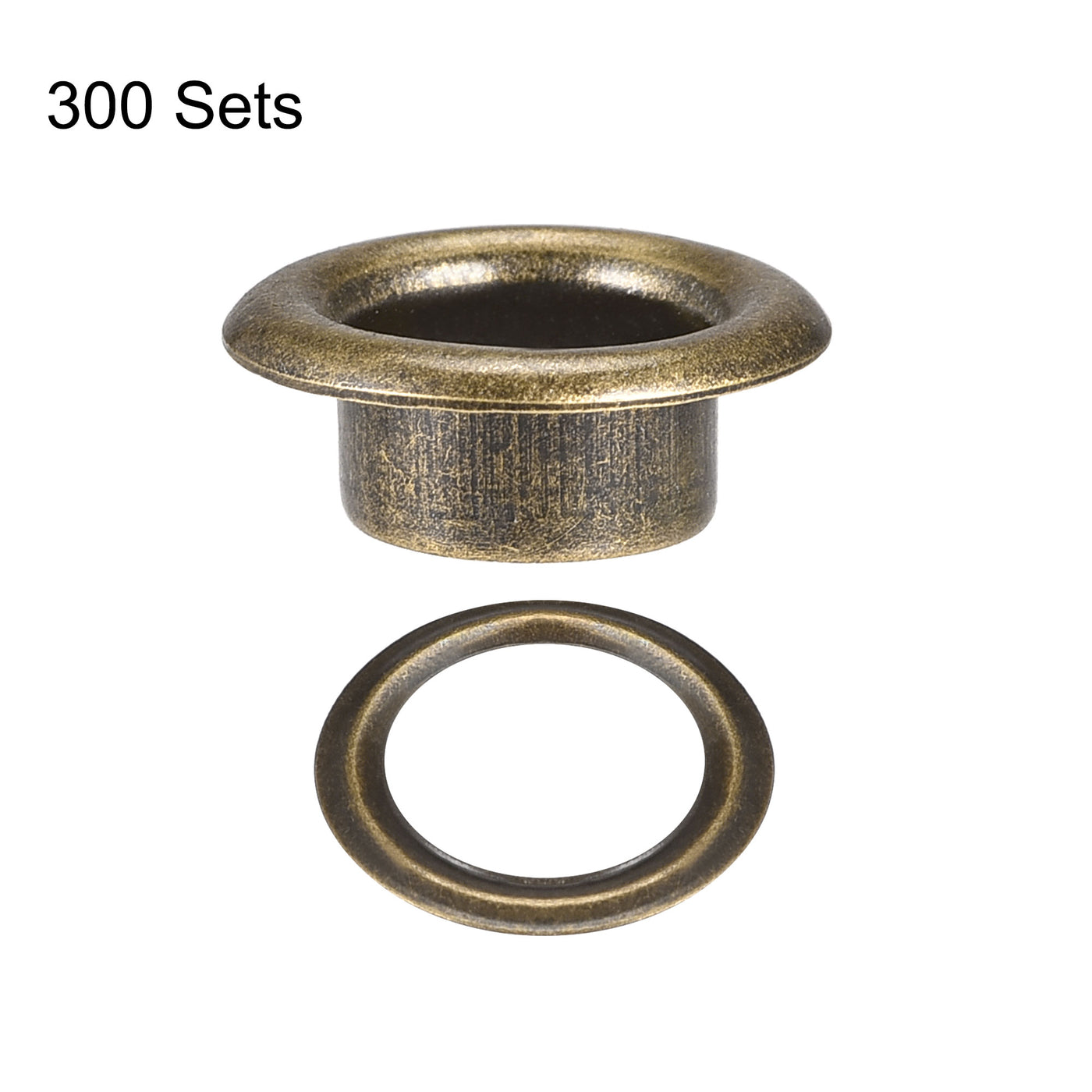 Harfington Eyelets with Washers,  Iron Hollow Rivets Grommets Kit for Leather