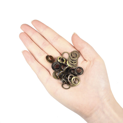 Harfington Eyelets with Washers -  Iron Hollow Rivets Grommets Kit