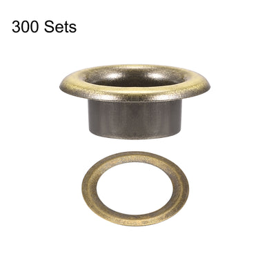Harfington Eyelets with Washers,  Iron Hollow Rivets Grommets Kit for Leather