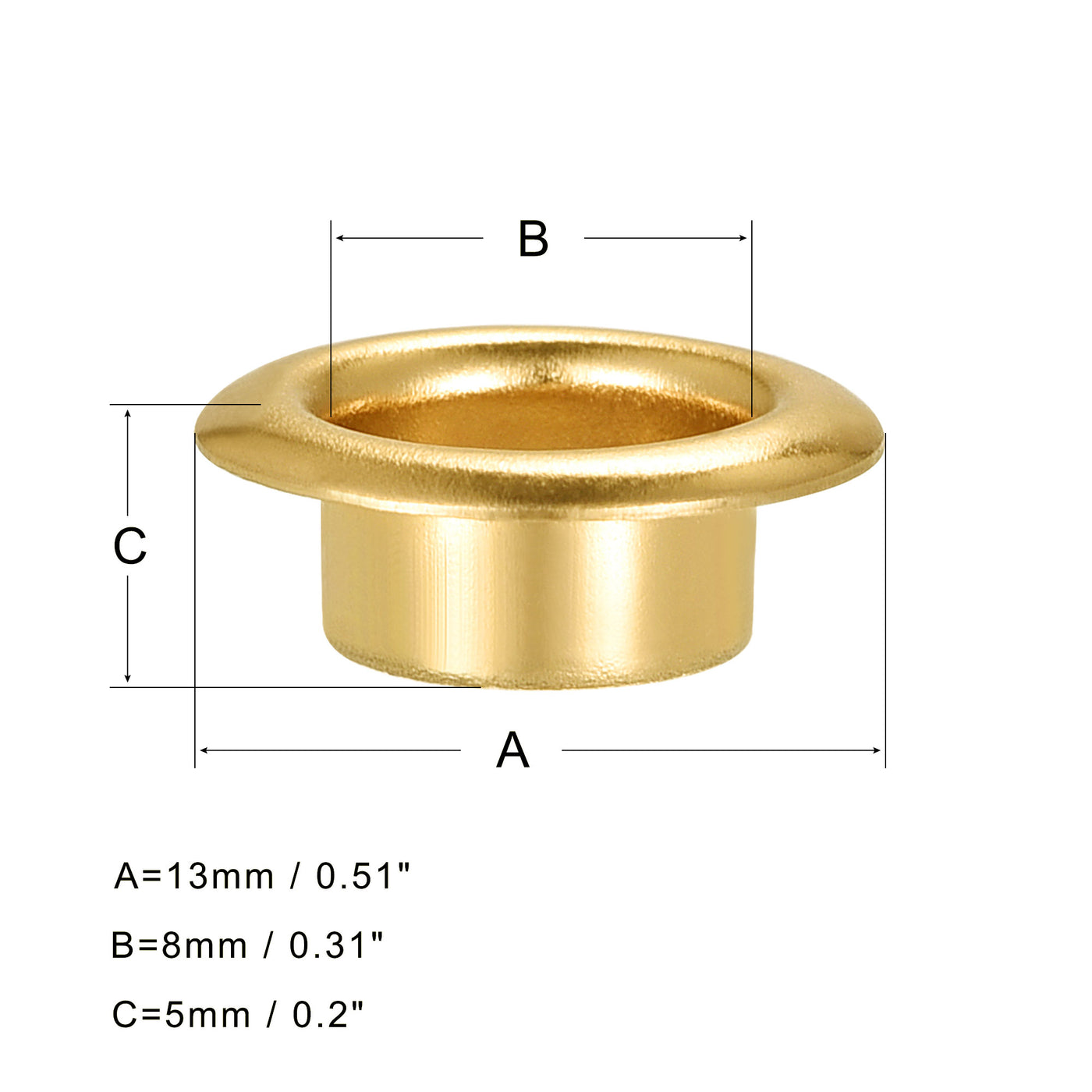 Harfington Eyelets with Washers -  Iron Hollow Rivets Grommets Kit