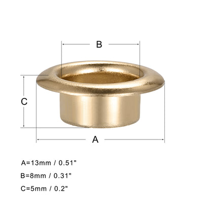 Harfington Eyelets with Washers,  Iron Hollow Rivets Grommets Kit for Leather