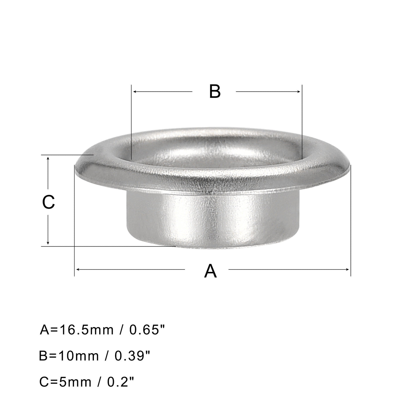 Harfington Eyelets with Washers, Iron Through Hole Hollow Rivets