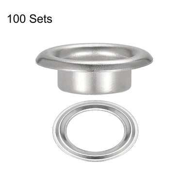 Harfington Eyelets with Washers, Iron Through Hole Hollow Rivets