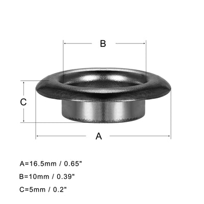 Harfington Eyelets with Washers,  Iron Hollow Rivets Grommets for Leather