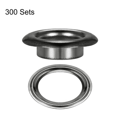 Harfington Eyelets with Washers,  Iron Hollow Rivets Grommets for Leather