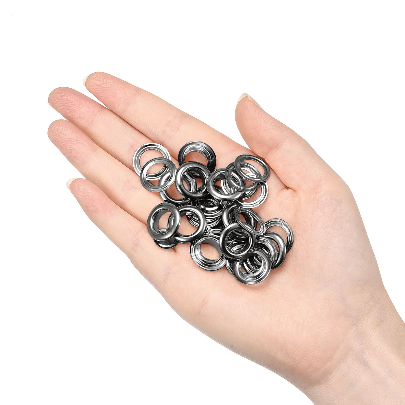 Harfington Eyelets with Washers,  Iron Hollow Rivets Grommets for Leather