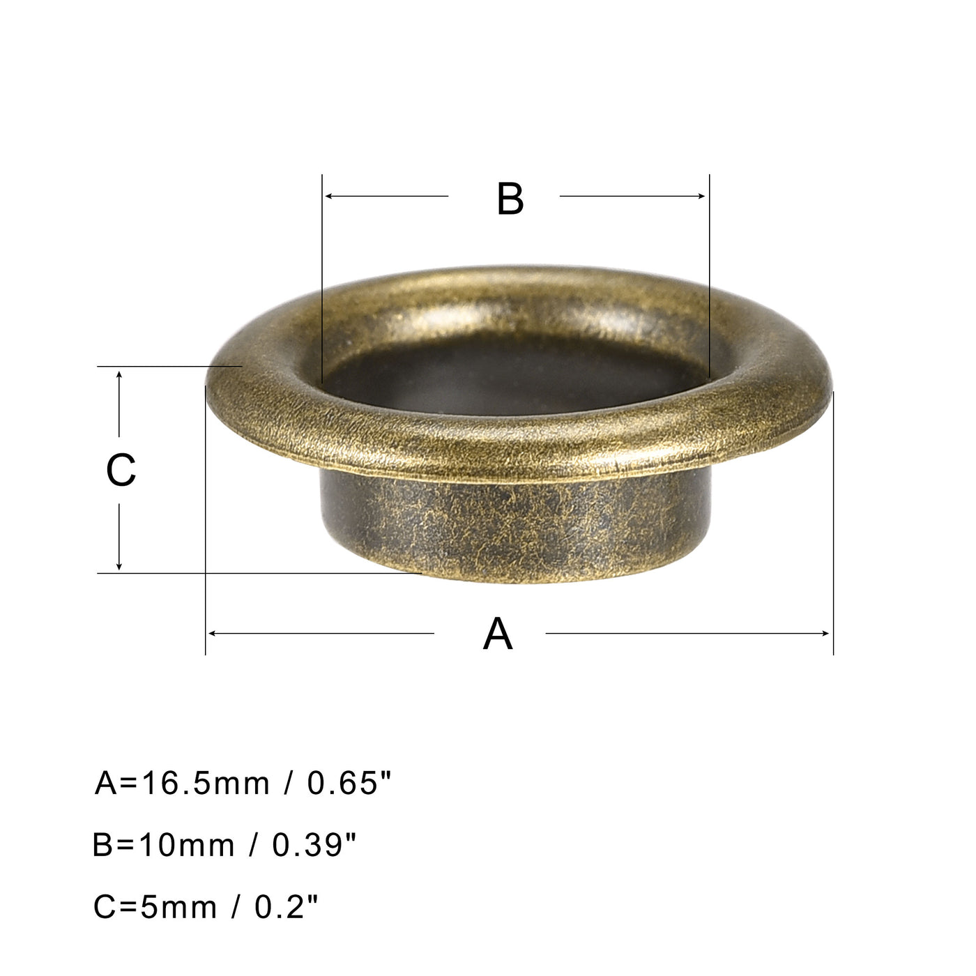 Harfington Eyelets with Washers, Iron Through Hole Hollow Rivets