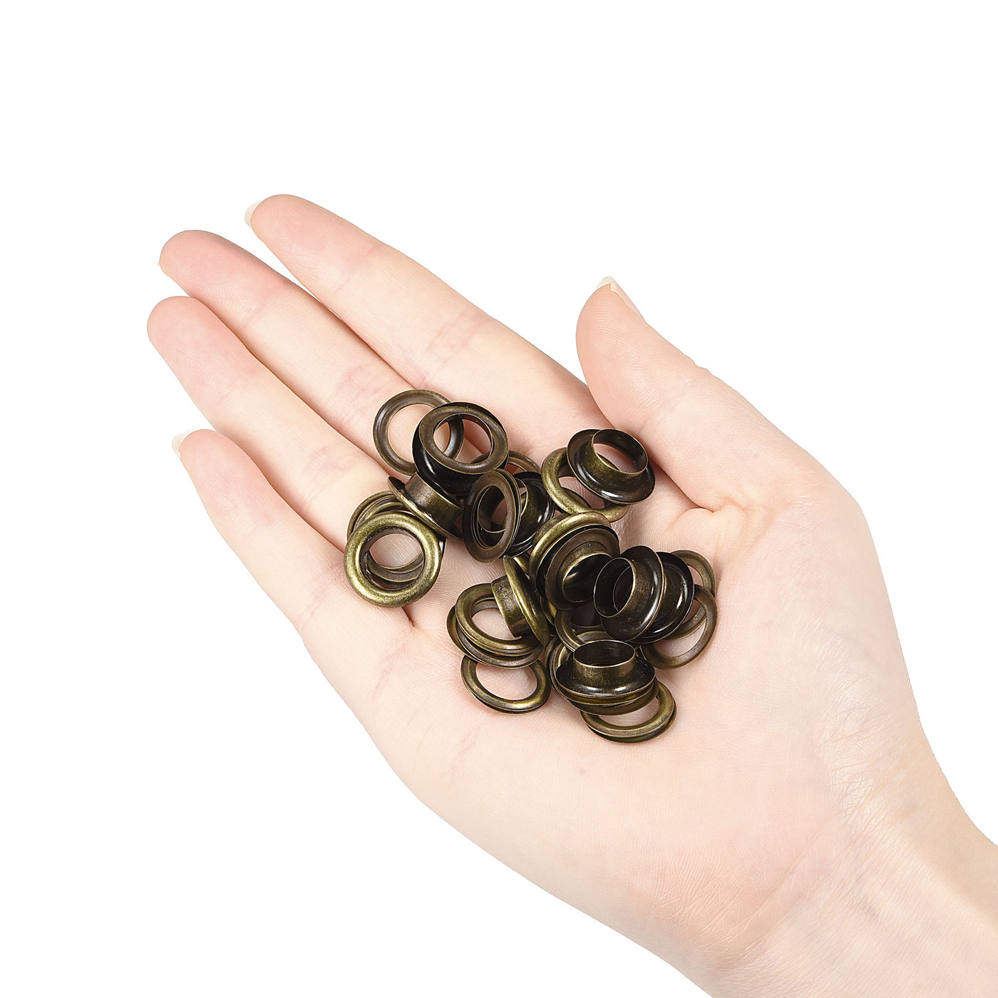 Harfington Eyelets with Washers,  Iron Hollow Rivets Grommets for Leather