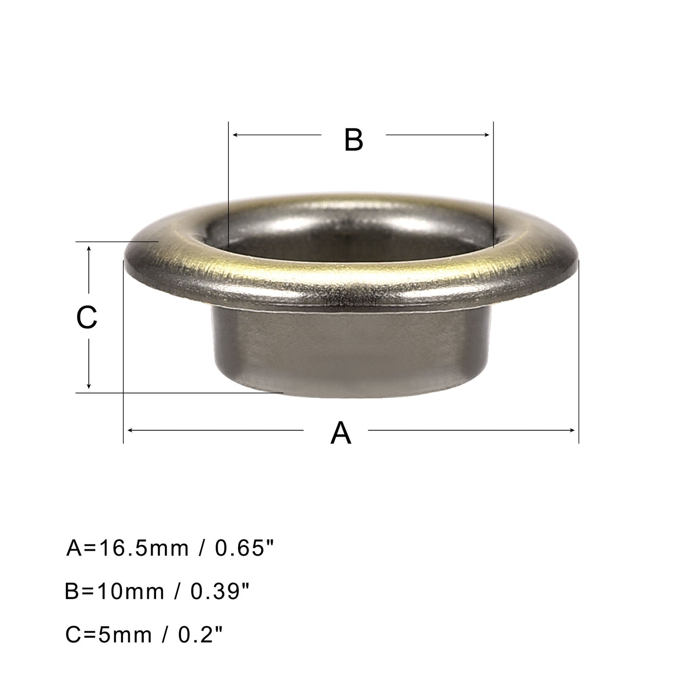 Harfington Eyelets with Washers, Iron Through Hole Hollow Rivets