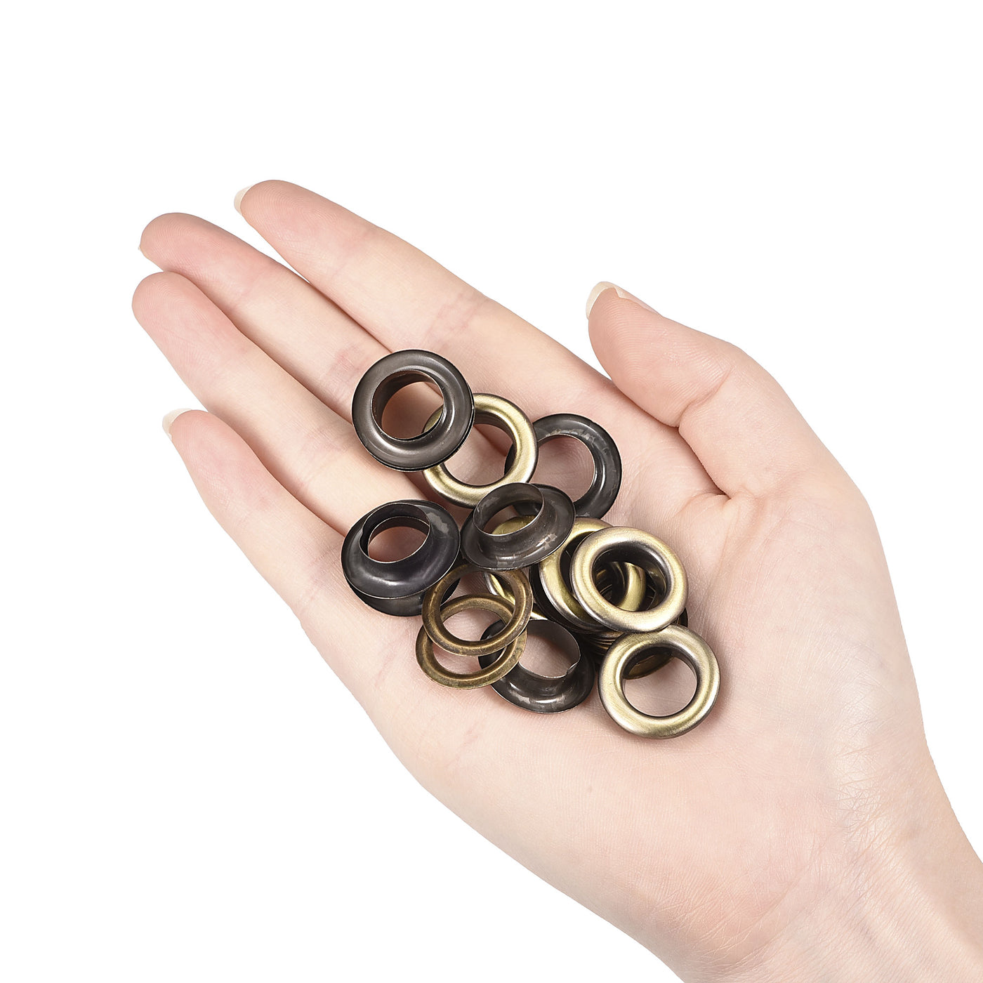 Harfington Eyelets with Washers, Iron Through Hole Hollow Rivets