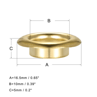 Harfington Eyelets with Washers, Iron Through Hole Hollow Rivets