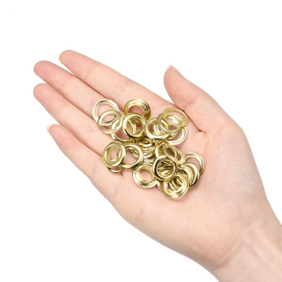 Harfington Eyelets with Washers,  Iron Hollow Rivets Grommets for Leather