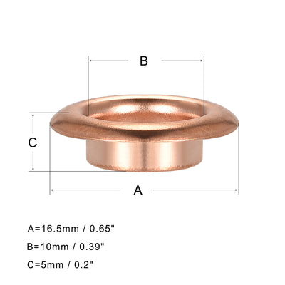 Harfington Eyelets with Washers, Iron Through Hole Hollow Rivets
