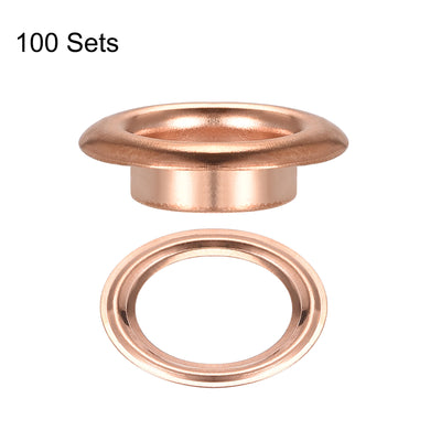 Harfington Eyelets with Washers, Iron Through Hole Hollow Rivets