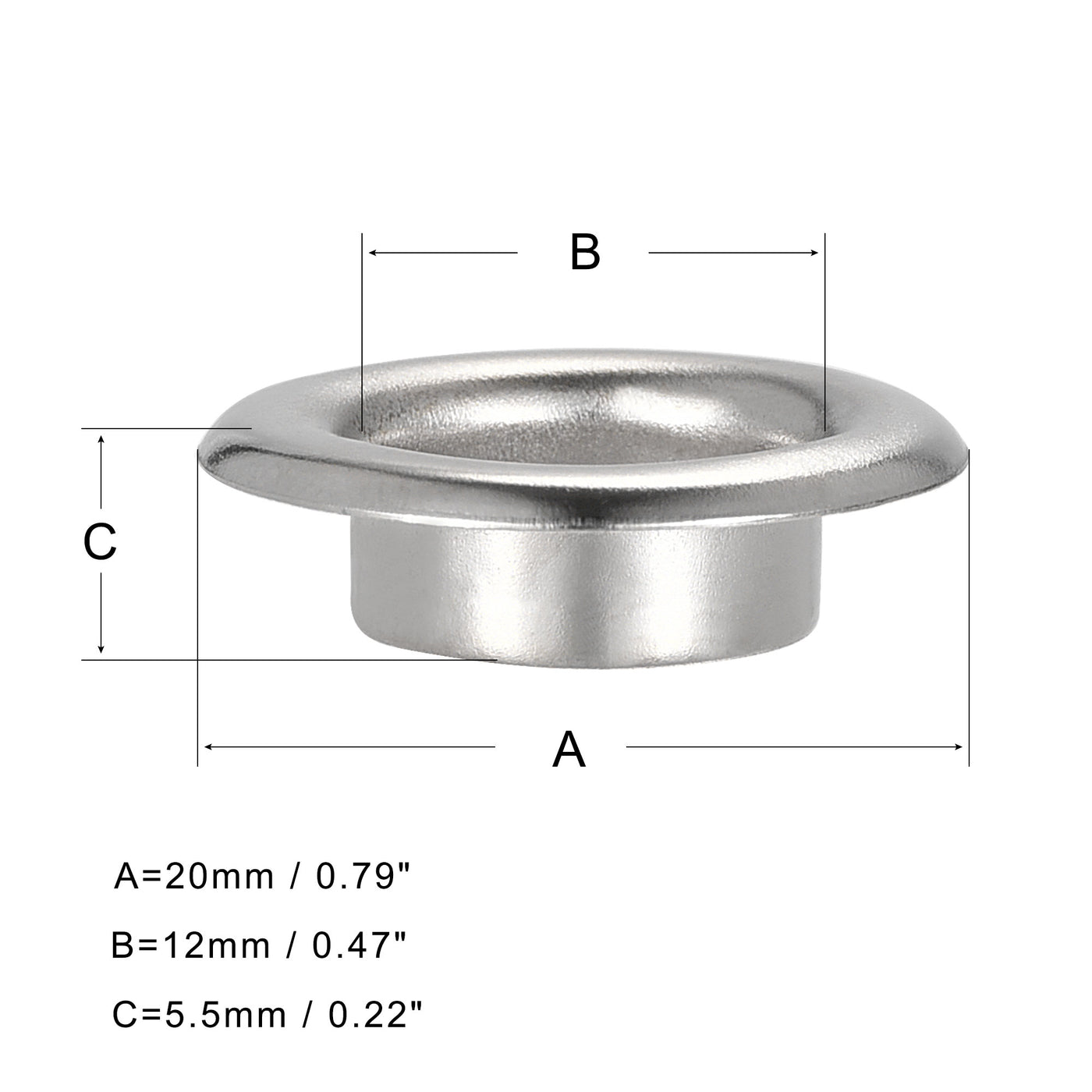 Harfington Eyelets with Washers,  Iron Hollow Rivets for Leather