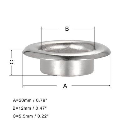 Harfington Eyelets with Washers,  Iron Hollow Rivets for Leather