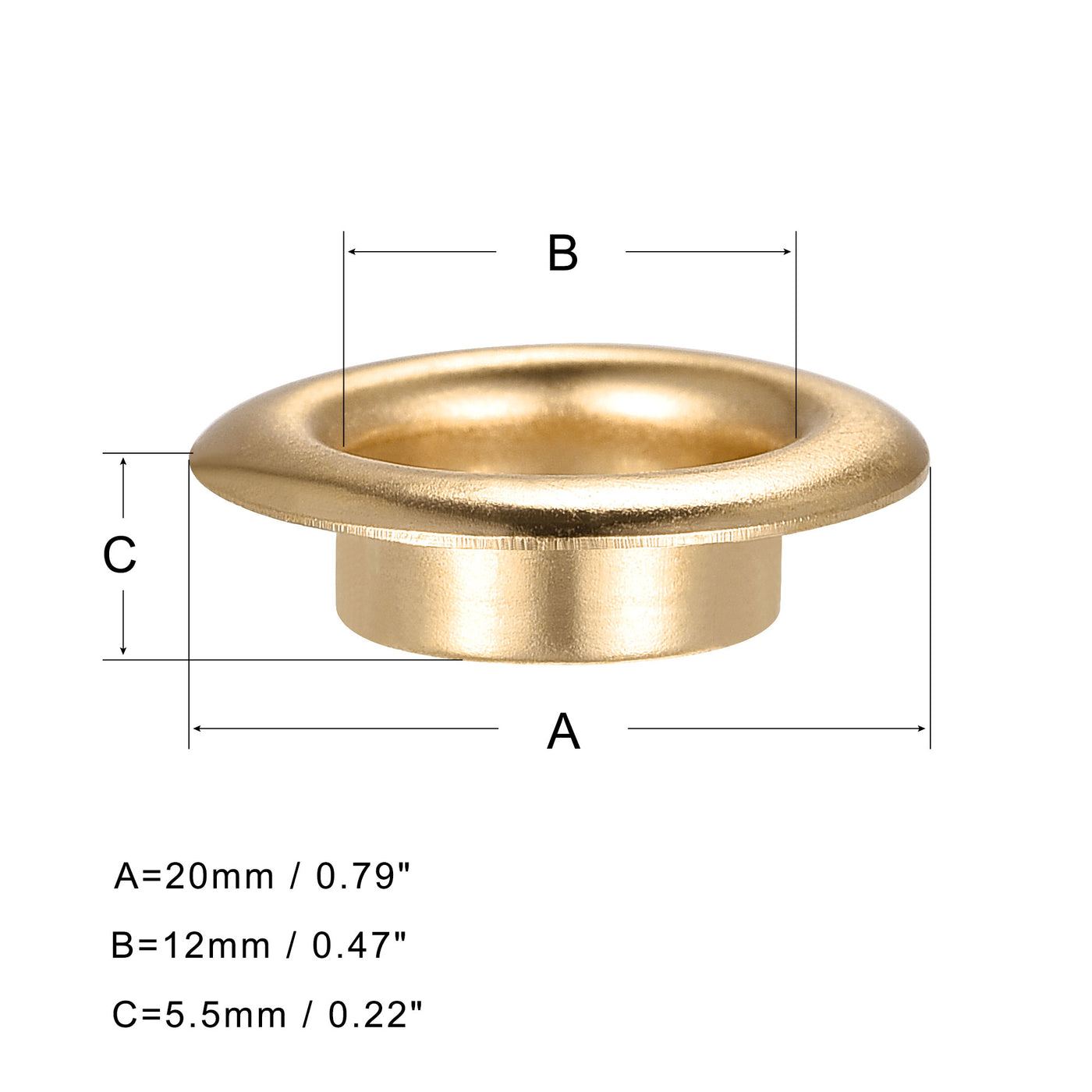 Harfington Eyelets with Washers, Iron Through Hole Hollow Rivets Grommets for Bags