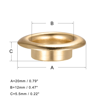 Harfington Eyelets with Washers,  Iron Hollow Rivets for Leather