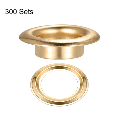 Harfington Eyelets with Washers,  Iron Hollow Rivets for Leather