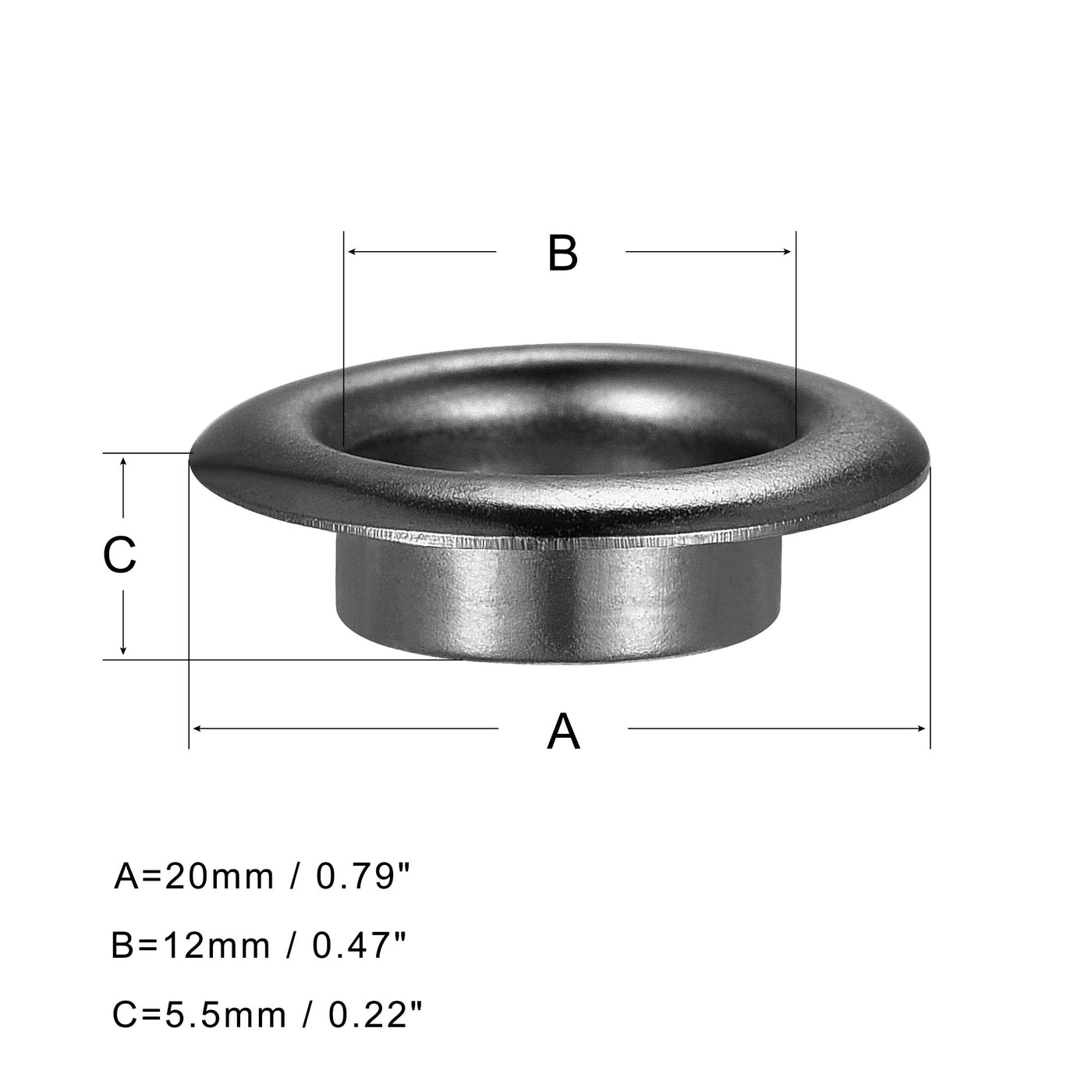 Harfington Eyelets with Washers,  Iron Hollow Rivets for Leather