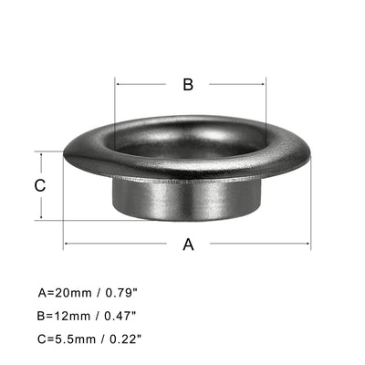 Harfington Eyelets with Washers,  Iron Hollow Rivets for Leather