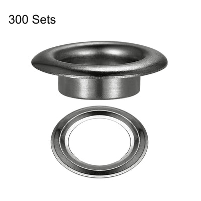 Harfington Eyelets with Washers,  Iron Hollow Rivets for Leather