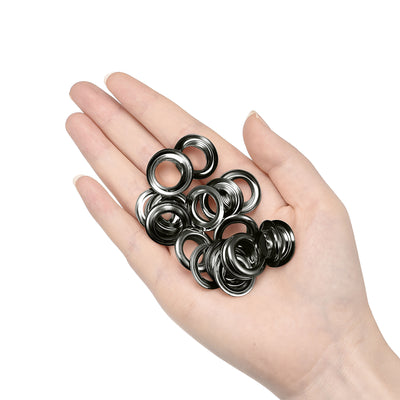 Harfington Eyelets with Washers,  Iron Hollow Rivets for Leather