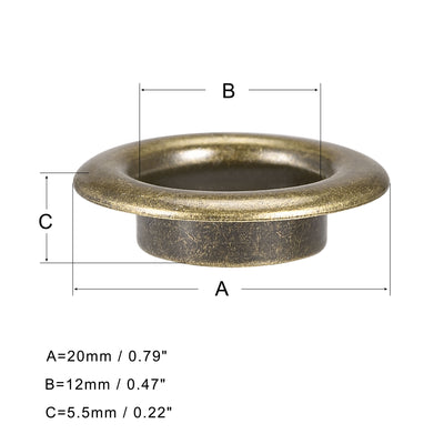 Harfington Eyelets with Washers,  Iron Hollow Rivets for Leather