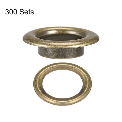 Harfington Eyelets with Washers,  Iron Hollow Rivets for Leather