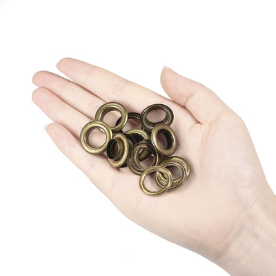 Harfington Eyelets with Washers,  Iron Hollow Rivets for Leather