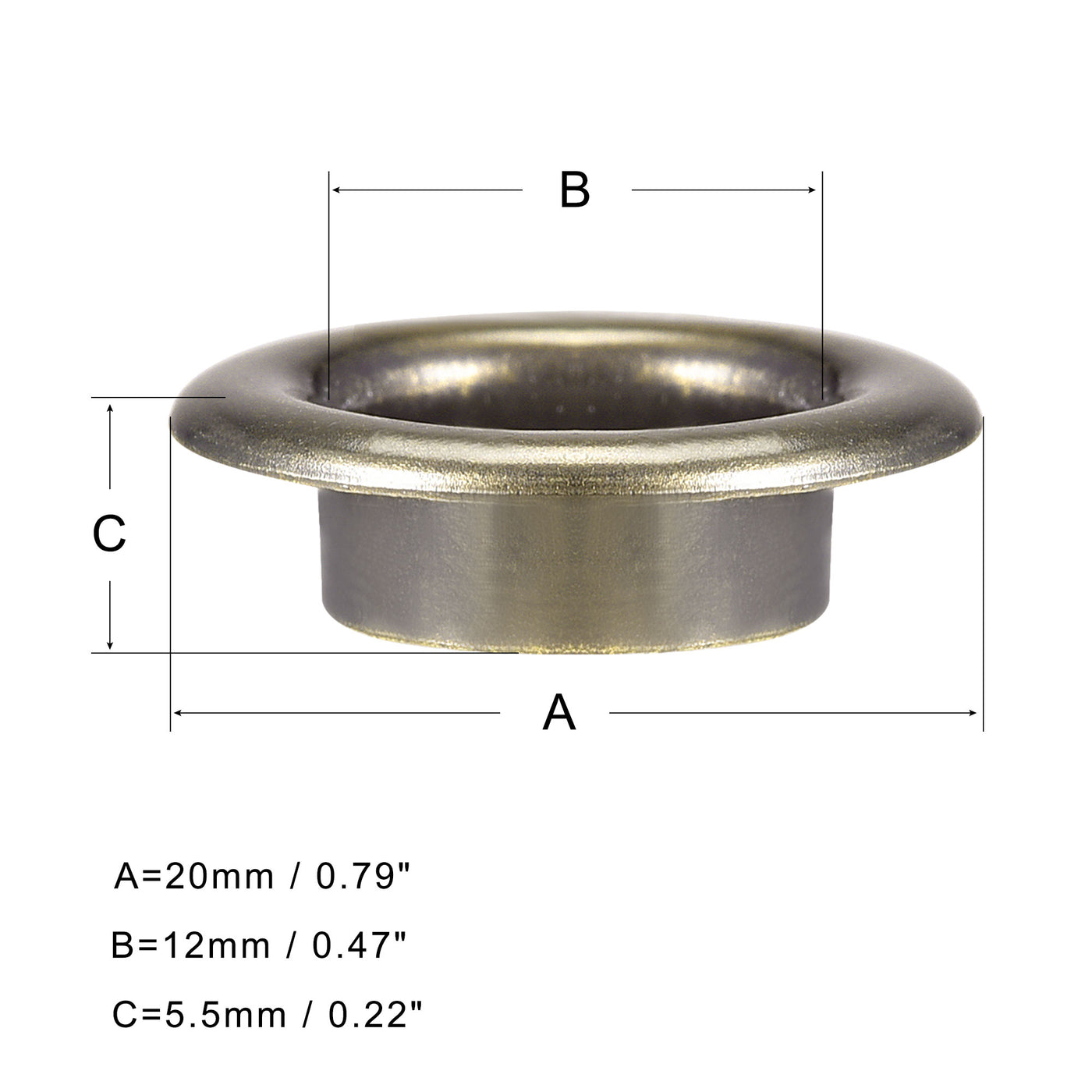 Harfington Eyelets with Washers,  Iron Hollow Rivets for Leather