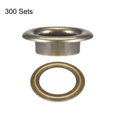 Harfington Eyelets with Washers,  Iron Hollow Rivets for Leather