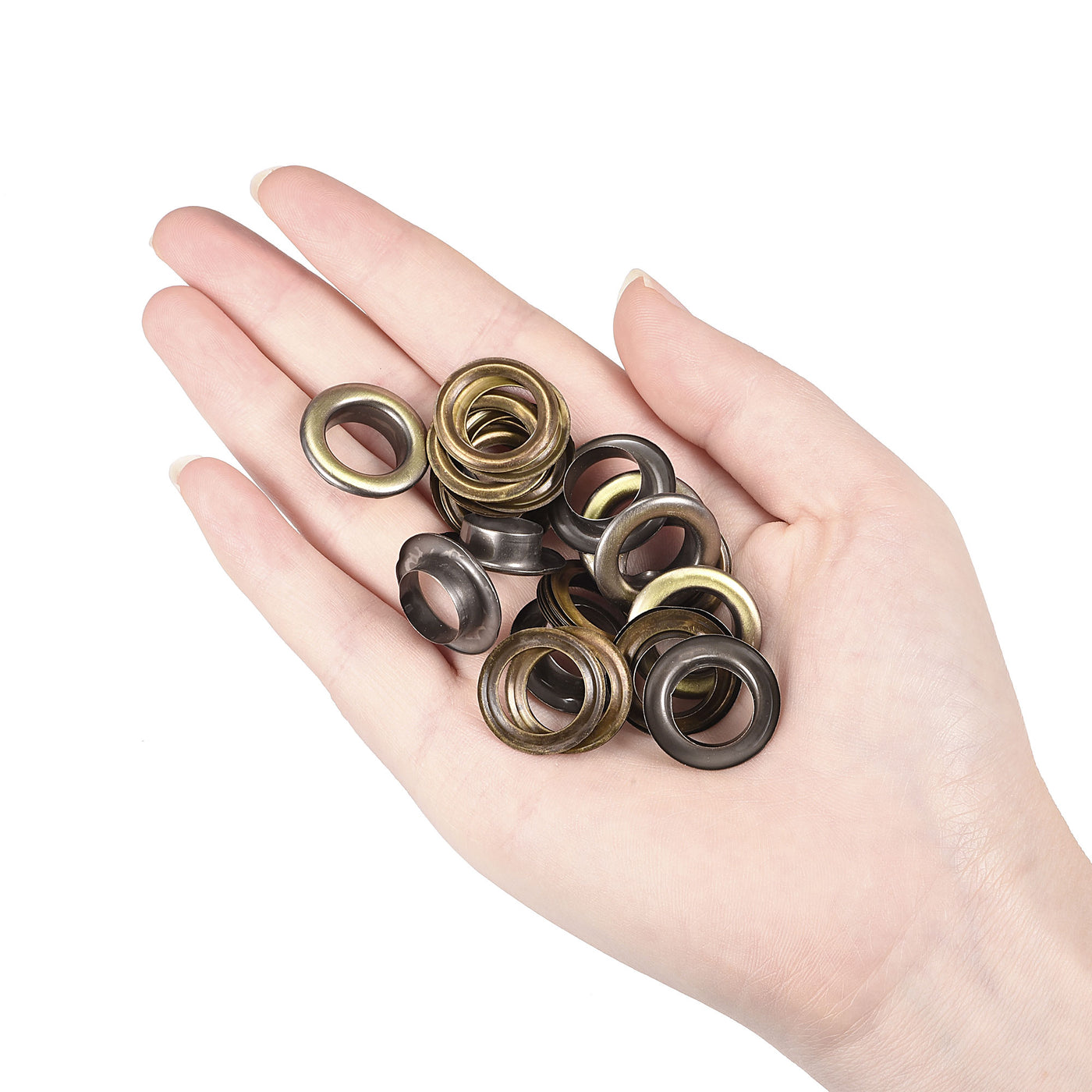 Harfington Eyelets with Washers,  Iron Hollow Rivets for Leather