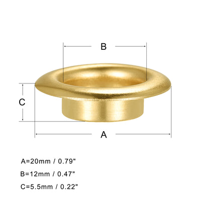 Harfington Eyelets with Washers,  Iron Hollow Rivets for Leather