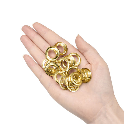 Harfington Eyelets with Washers,  Iron Hollow Rivets for Leather