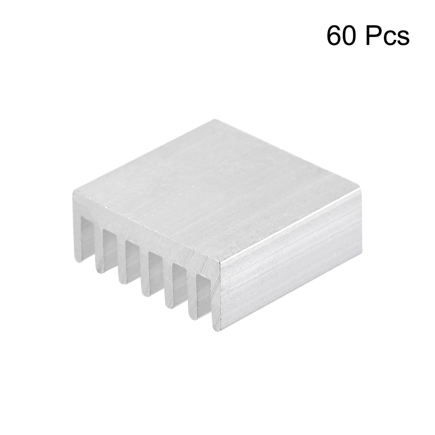 Harfington 14x14x6mm Aluminum Heatsink Electronics Cooler for MOS IC Chip Silver 60 Pcs