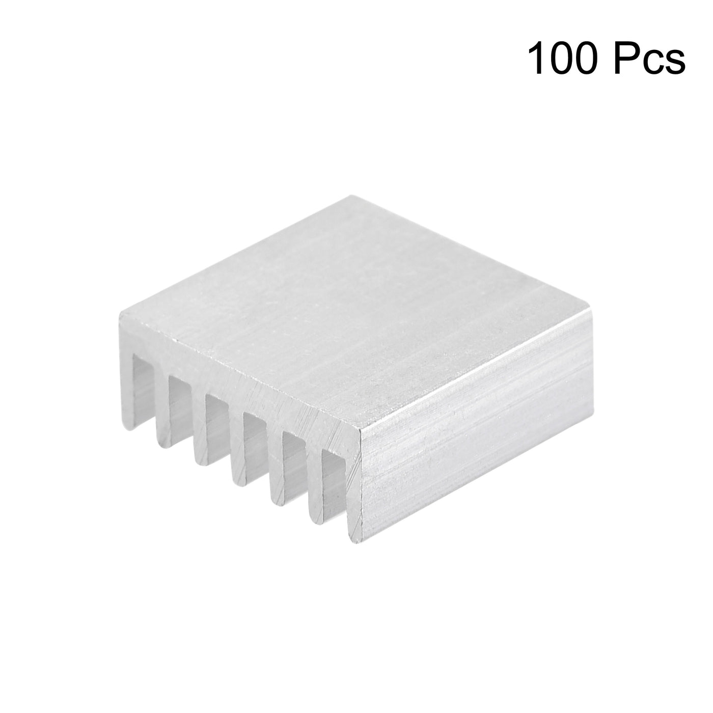 Harfington 14x14x6mm Aluminum Heatsink Electronics Cooler for MOS IC Chip Silver 100 Pcs