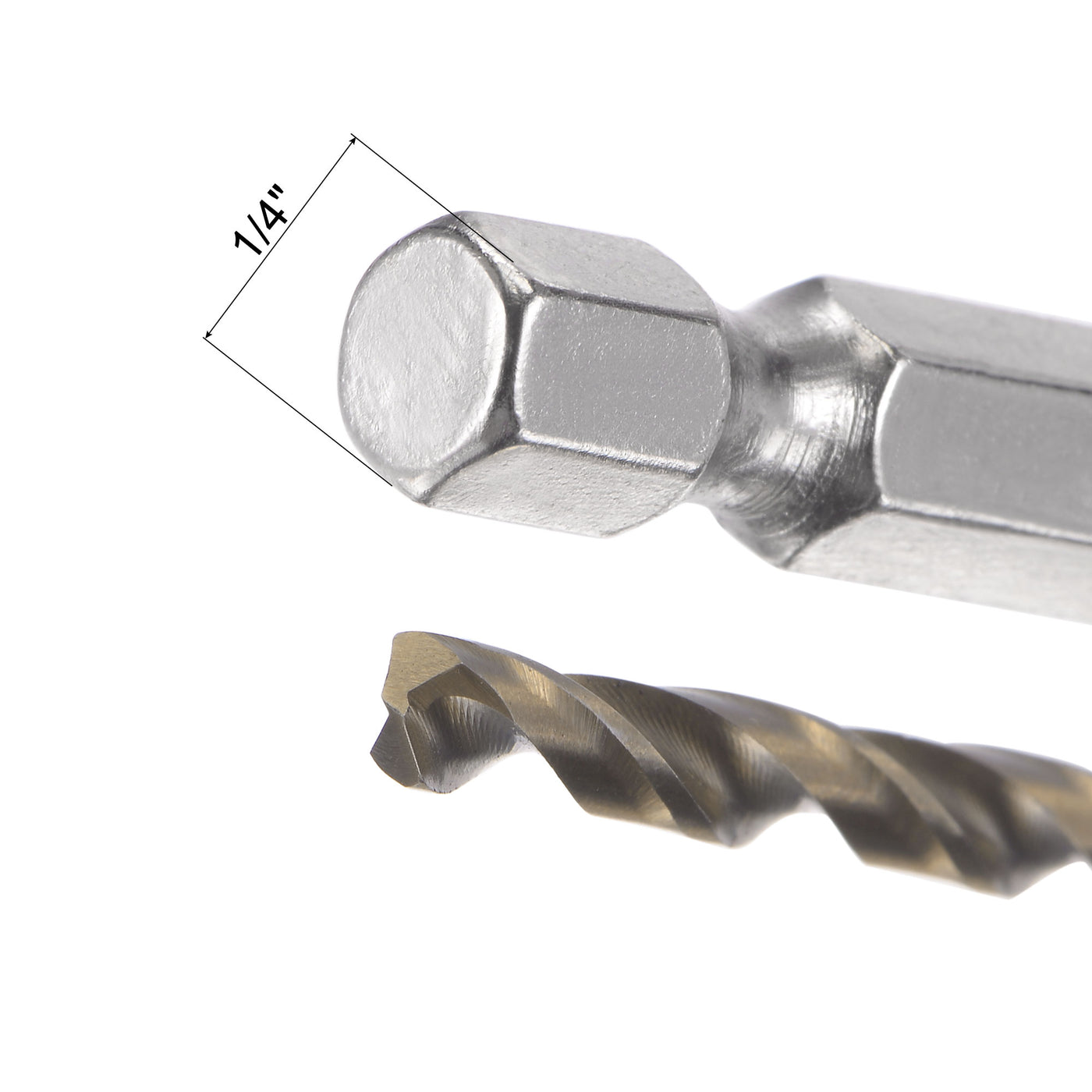 Harfington 13 Pcs High Speed Steel Twist Drill Bit Set Titanium Coated 1.5mm-6.5mm Dia