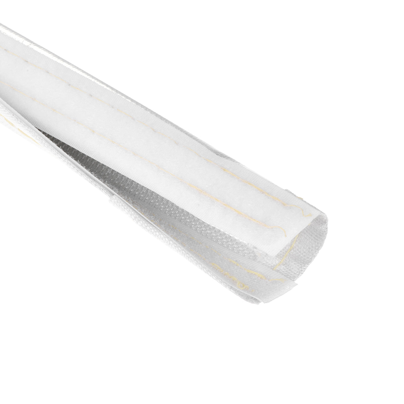 Harfington 15mm Aluminum Metallic Fiberglass Heat Shroud with Hook and Loop 1 Meter