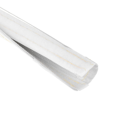 Harfington 15mm Aluminum Metallic Fiberglass Heat Shroud with Hook and Loop 1 Meter