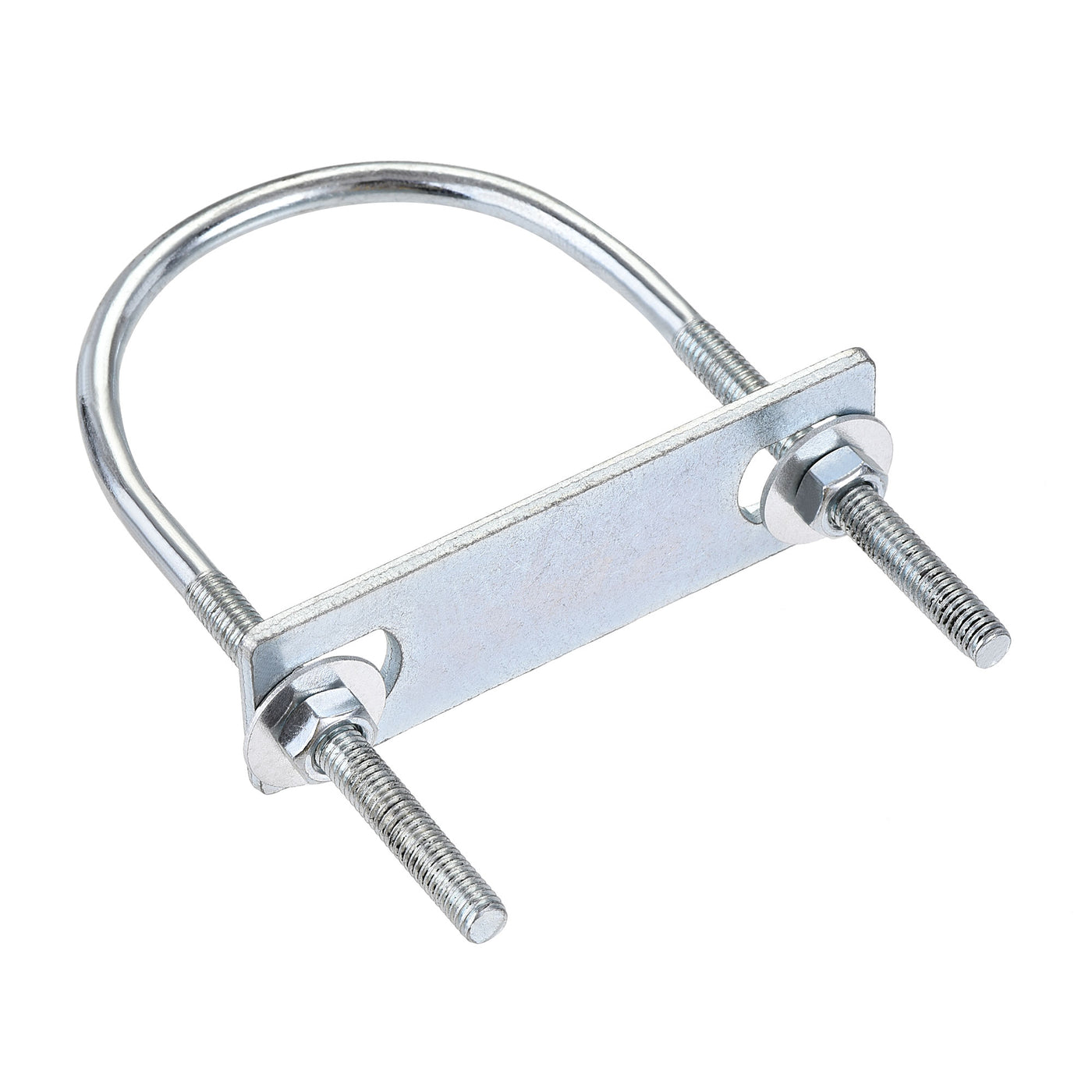 Harfington Round U-Bolt 60mm Inner Width 110mm Length Steel M6 with Nut Plate Washer 1 Set