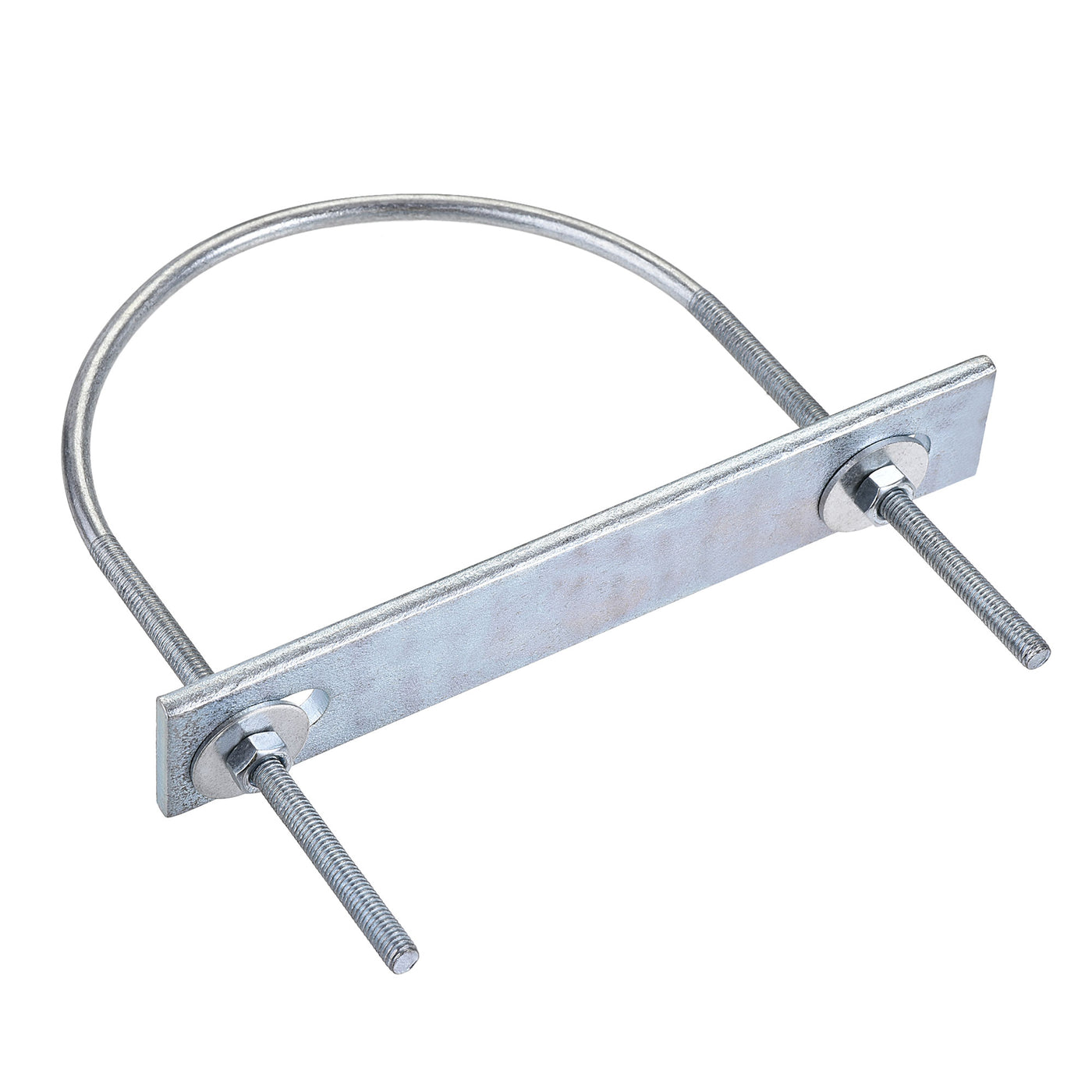 Harfington Round U-Bolt 116mm Inner Width 163mm Length Steel M6 with Nut Plate Washer 1 Set