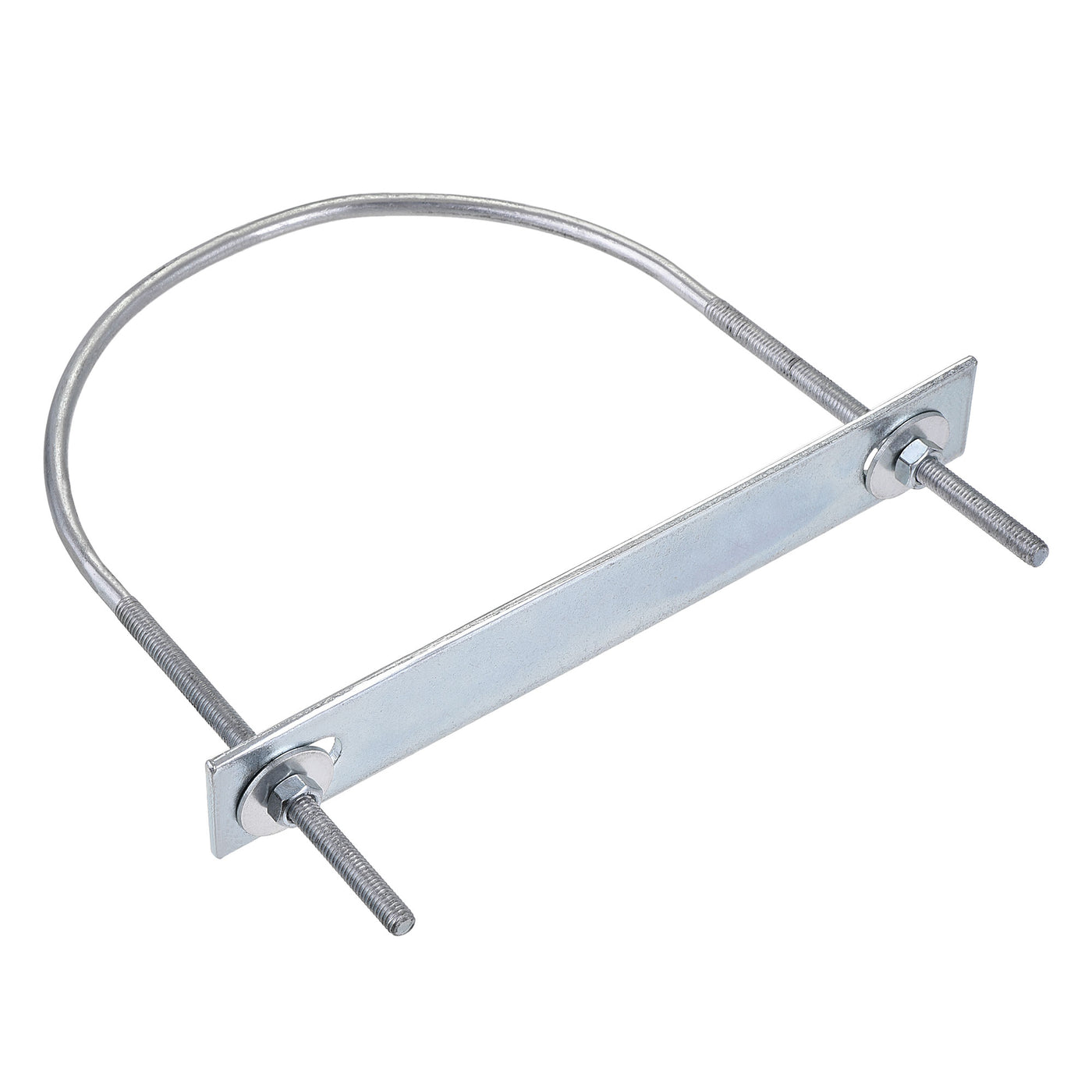 Harfington Round U-Bolt 142mm Inner Width 180mm Length Steel M6 with Nut Plate Washer 1 Set