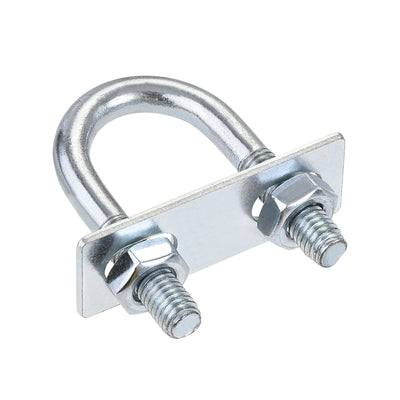 Harfington Round U-Bolt 22mm Inner Width 56mm Length Steel M8 with Nut Plate 1 Set