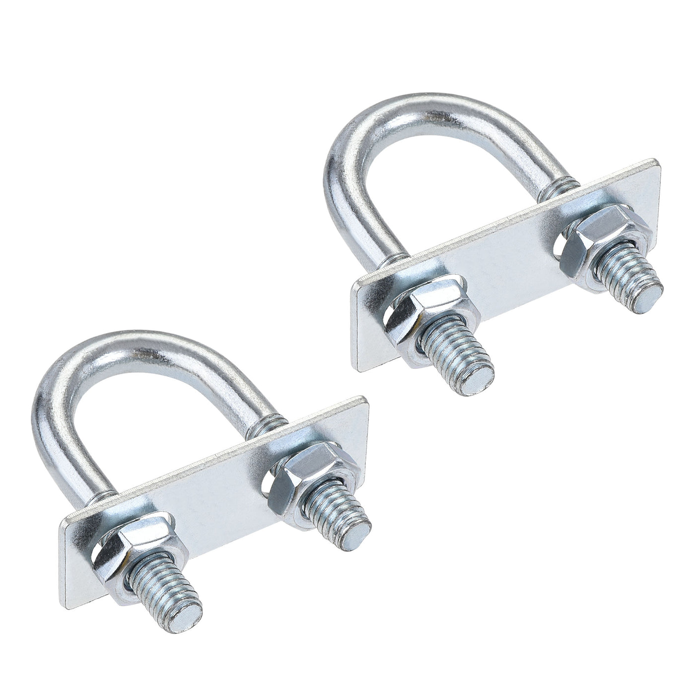 Harfington Round U-Bolt 22mm Inner Width 56mm Length Steel M8 with Nut Plate 2 Sets